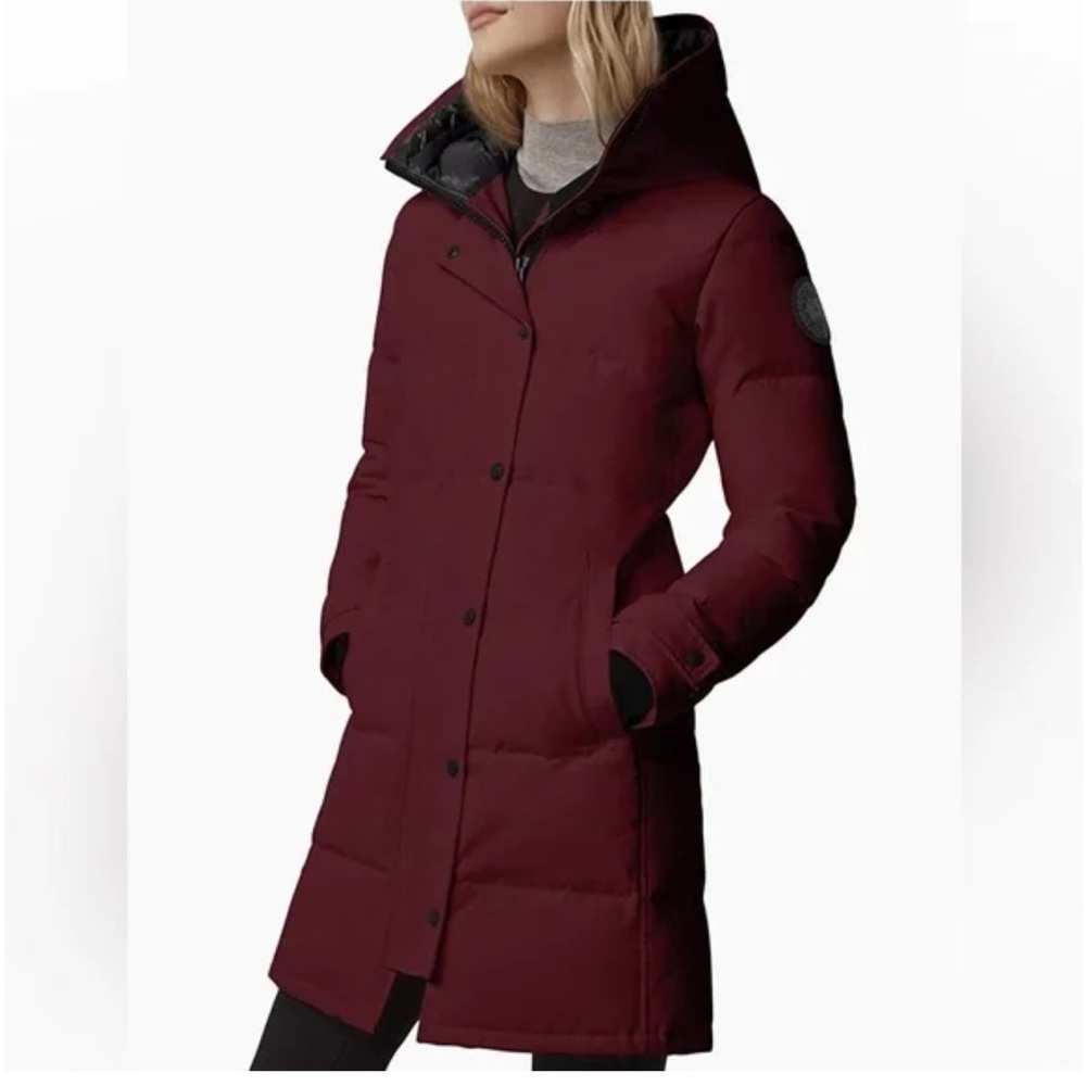 New Canada Goose Shelburne Down-Filled Parka in Garnet Stone Size XS - Picture 11 of 13